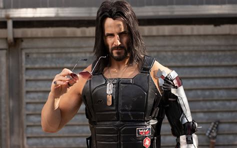 Keanu Reeves Cyberpunk 2077 Cosplay Mac Wallpaper Download