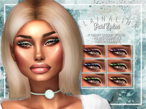 Alaina Lina Cc Pastel Eyeliner • Pastel My Sims 4 Cc Reblog