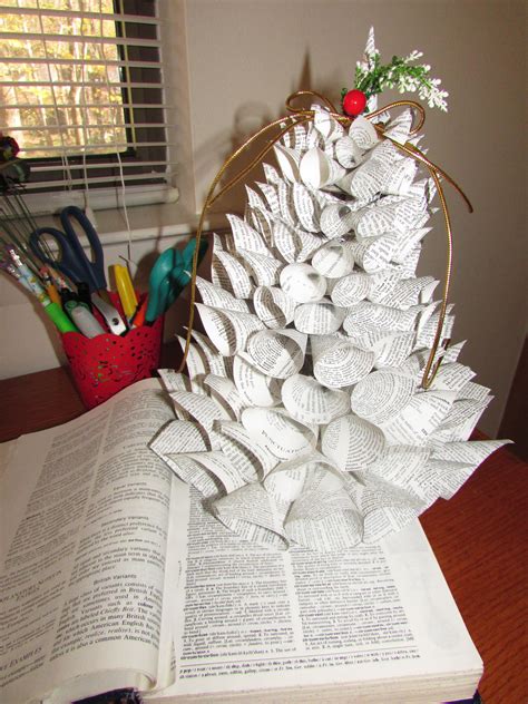 Christmas Tree From Old Book Pages Christmas Crafts