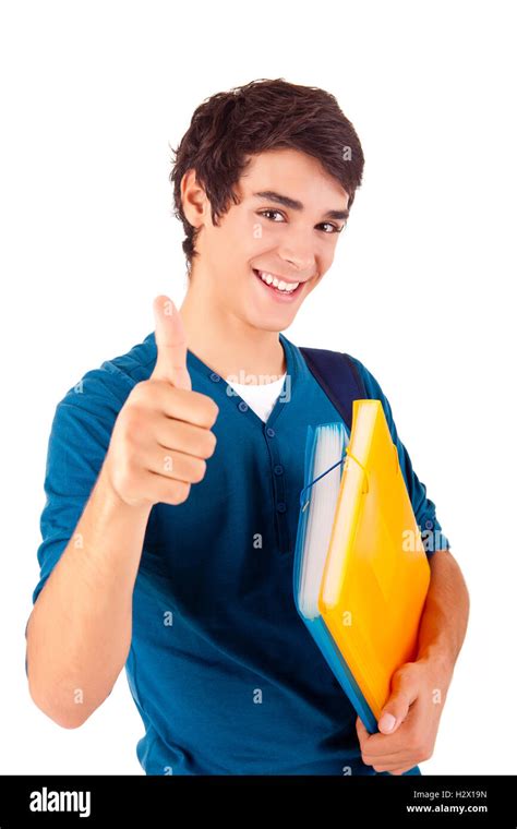 Young Happy Student Showing Thumbs Up Stock Photo Alamy