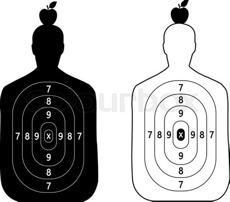 Two Shooting Targets In The Form Of A Stock Vector Colourbox