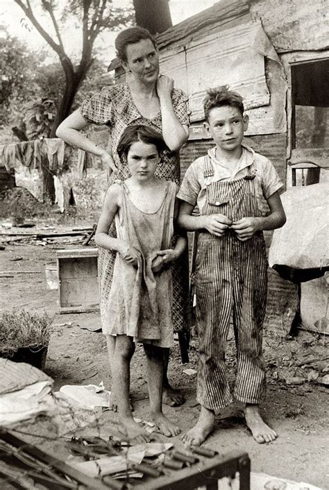 VIntage Photograph People Living In Miserable Poverty Elm