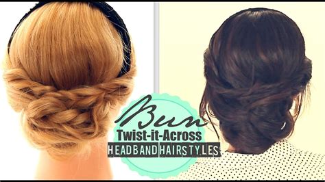 Cute Headband Hairstyles 2 Everyday Bun Twisted Updo For