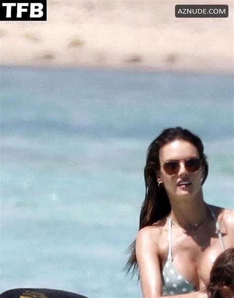 Alessandra Ambrosio Sexy Seen Showing Off Her Hot Body In A Tiny Bikini On The Beach St Barths