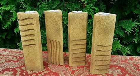 The Fifth Element Stones Pillar Candle Holders Stone Pillars Pillar