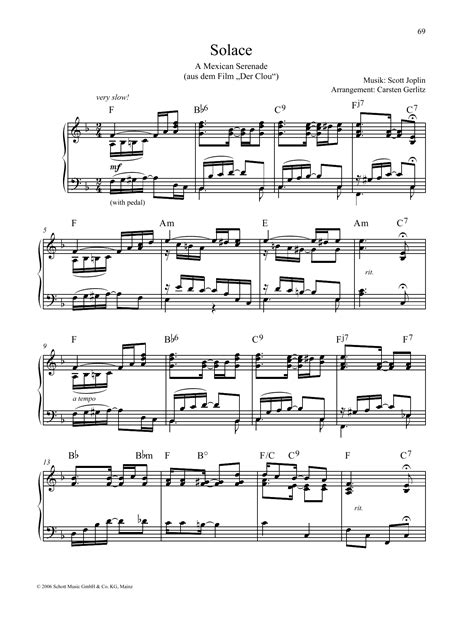 Solace Sheet Music | Scott Joplin | Piano Solo