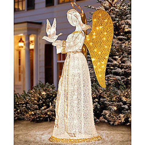 Lighted Angel Yard Decor For Christmas Outdoor Angel Decorations