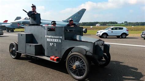 Wwi Minerva Armoured Car Belgian Air Force Days 2014 Youtube