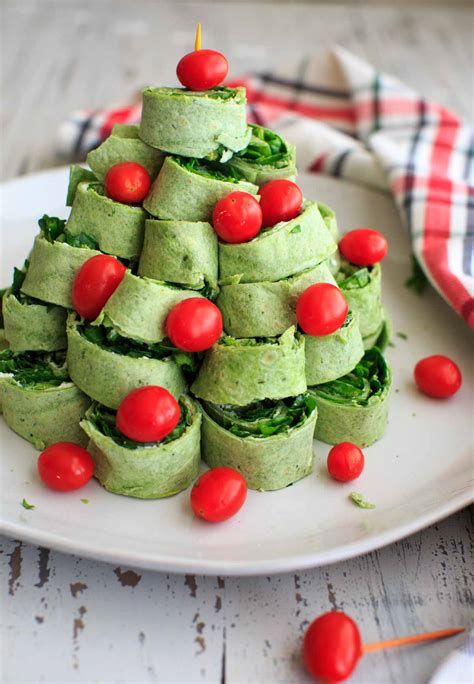 Christmas Tree Pita Pinwheel Appetizer Spinach Tortillas And Veggie Wraps