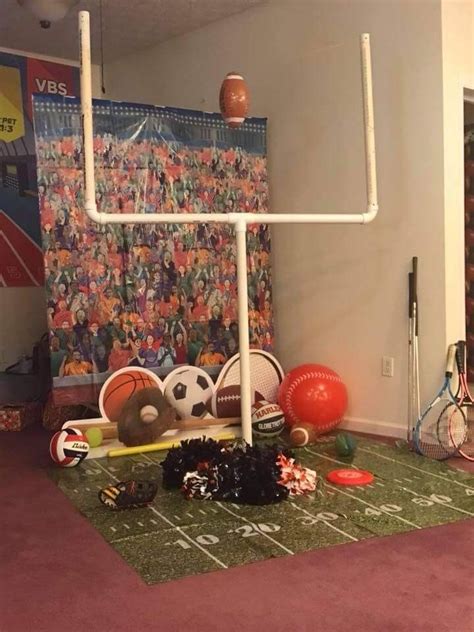 Pin By Elvia On Vbs 2018 Game On Sports Decorations School Dance