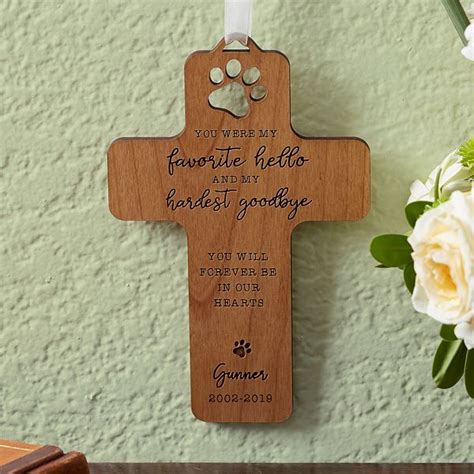 Pet Memorial Personalized Wood Cross Wood Crosses Pet Memorials Crafts