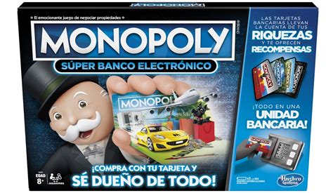 Monopoly banco electrónico trae una unidad de banco electrónico multiuso con tecnología táctil que hace el juego más rápido y divertido. Monopoly Súper Banco Electrónico actualiza el clásico ...