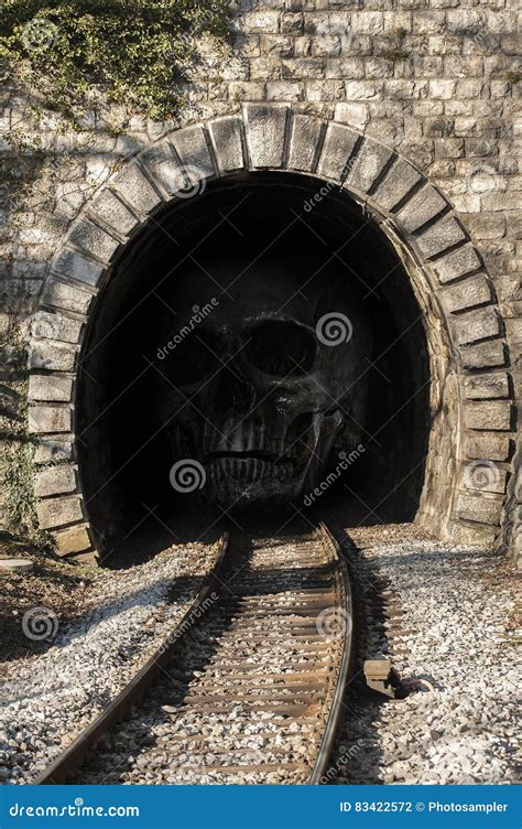 Human Skull In The Tunnel Stock Photo Image Of Head 83422572