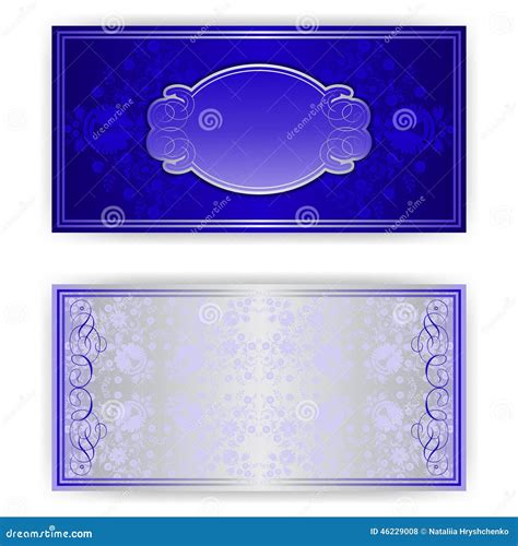vector royal invitation card with frame stock vector illustration of curve filigree 46229008