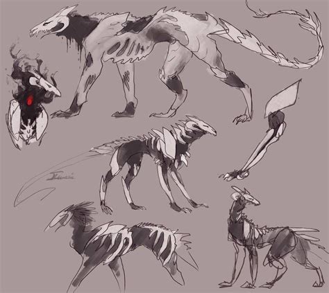 Sketch Request By Remarin On Deviantart Dark Creatures Fantasy Creatures Art Mythical