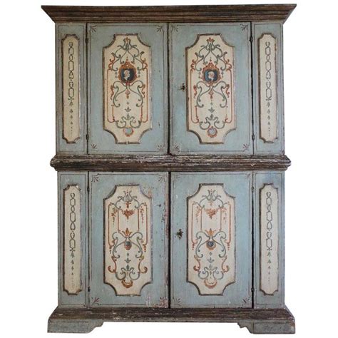 Late 18th Cent Italian Painted Cupboard Painted Cupboards Painted