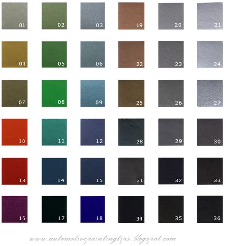 Starfire automotive finishes color chip chart. auto paint color 2017 - Grasscloth Wallpaper