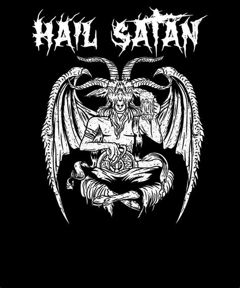 Hail Satan I Satanic Baphomet Digital Art By Bi Nutz Pixels