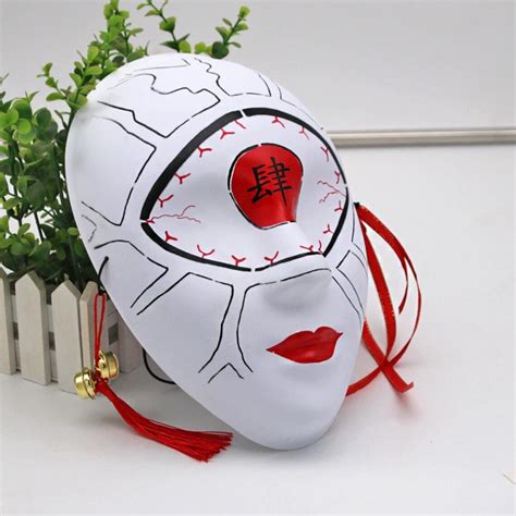 Japanese Anime Cosplay Masks Kabuki Kitsune Pvc Full Face Fox Etsy