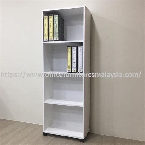 Wood office filing cabinets look just like any other piece of furniture, and complement a wood desk and chairs quite nicely. Fully White 4 Tier Open Shelves Office Filing Rack Cabinet