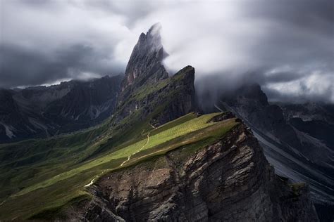 Nature Mountain Mist Landscape Wallpapers Hd Desktop