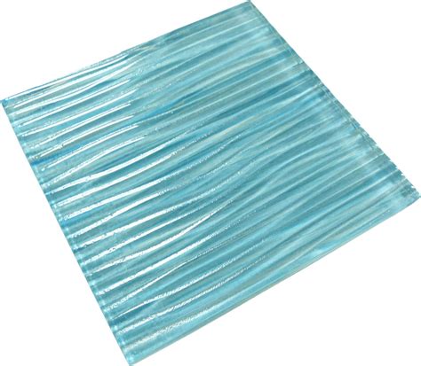 Barbados Caribbean Blue Wave 6x6 Glossy Glass Tileboxes Glass Pool
