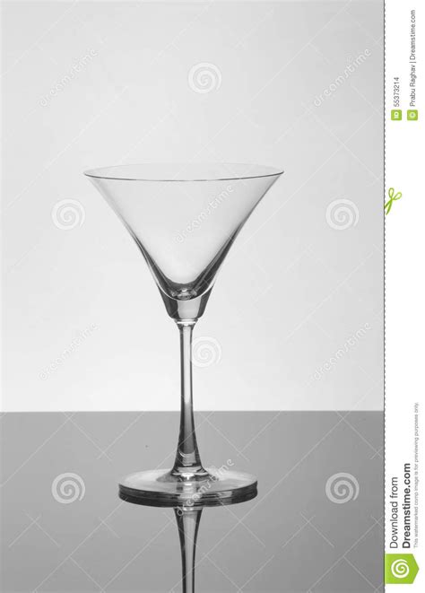 Wine Glass On White Background With Reflection Stock Photo