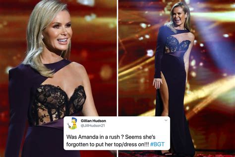 Bgt Fans Say Amanda Holden Forgot Her Dress And Wore Lingerie Instead
