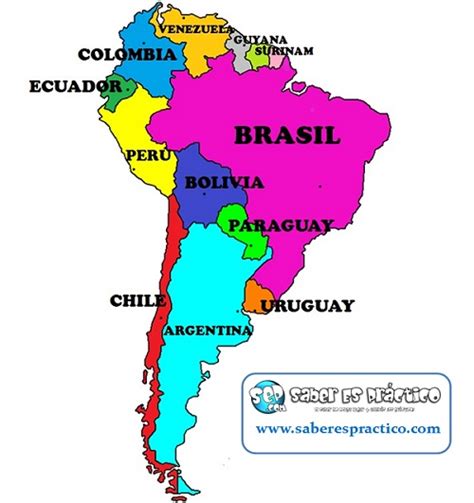 Mapa Con Los Países De América Del Sur Saber Es Breve