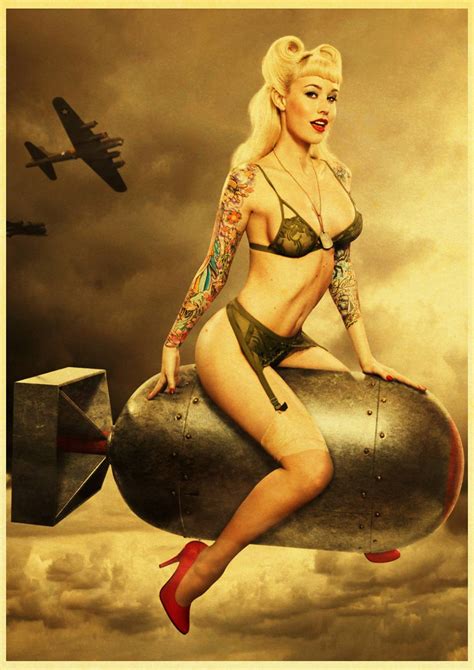 Pin Up Girl Vintage Posters Prints Wall Painting High Quality Decor