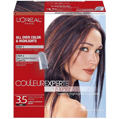 l oreal paris couleur experte 2 step home hair color and highlights kit chocolate