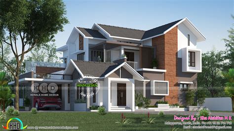 Kerala Home Design Khd On Twitter Modern Sloping Roof House