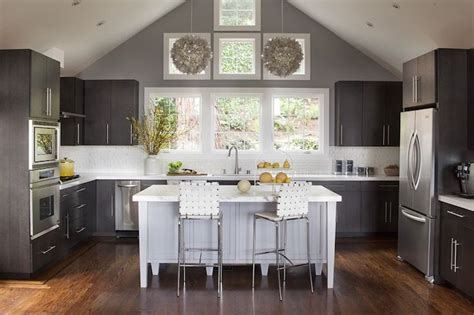 But make sure you don't entirely forget about the. FarmHouseUrban - kitchens - gray walls, dark gray walls ...