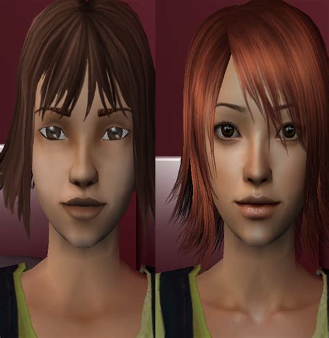 Comparison Between A Sims 2 Face With And Without Cc Oc