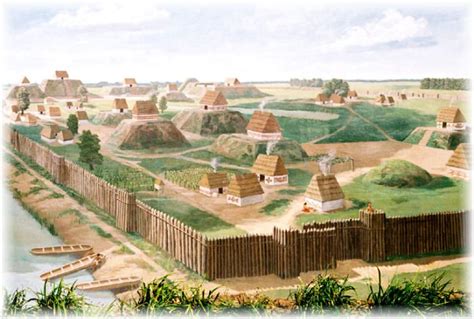 A Missisippian Culture Town In Modern Kincaid Il Circa 1200 Ad While