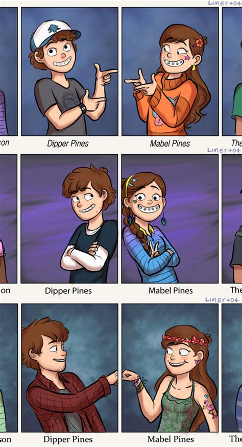 Dipper And Mabel Through The Years Gravity Falls Photo 37204894