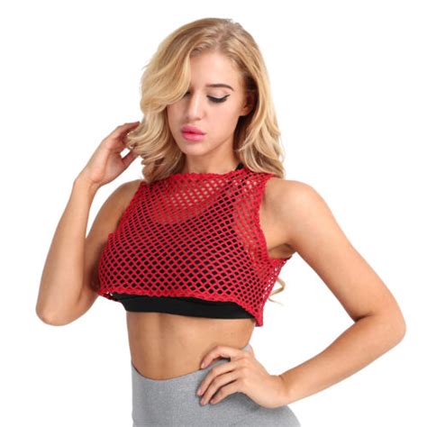women s sexy sheer mesh sleeveless backless blouse see through crop tops t shirt ebay