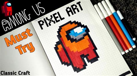 Among Us Character Pixel Art Easy And Attractive Classic Craft Images