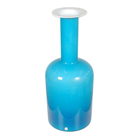 Blue Glass Vase From Otto Brauer Holmegaard For Sale At Pamono