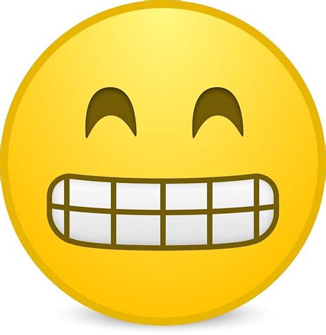Grin Emoji By Emojishirts Redbubble