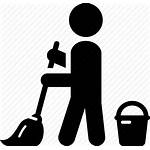 Cleaning Icon Mop Person Janitor Icons Mopping
