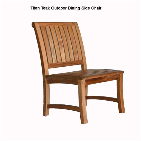 Anderson teak patio lawn garden furniture sedona chair. Teak Outdoor Dining Side Chair - Titan - Teak Patio ...