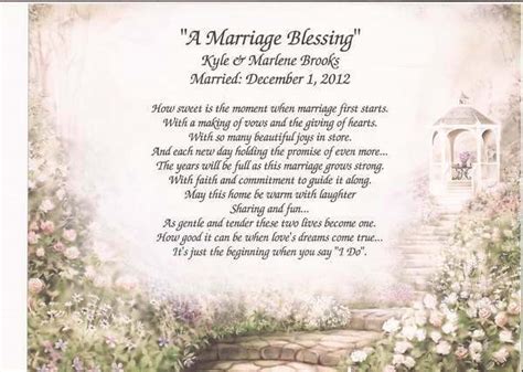 A Marriage Blessing Personalized Poem For Wedding