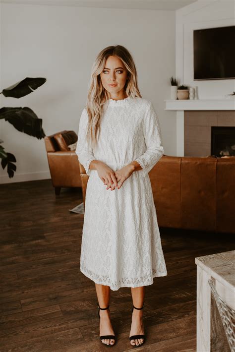 The Finer Things Dress In White One Loved Babe Modest Dresses Casual Modest White Dress