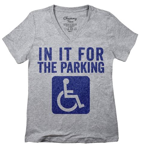 in it for the parking funny handicap disabled person parking t shirt tank top chummy tees