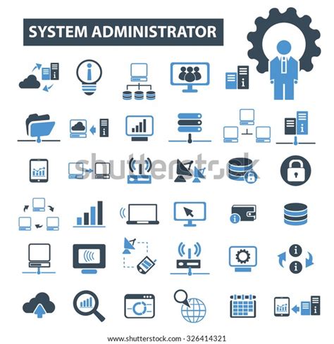 System Administrator Icons Stock Vector Royalty Free 326414321