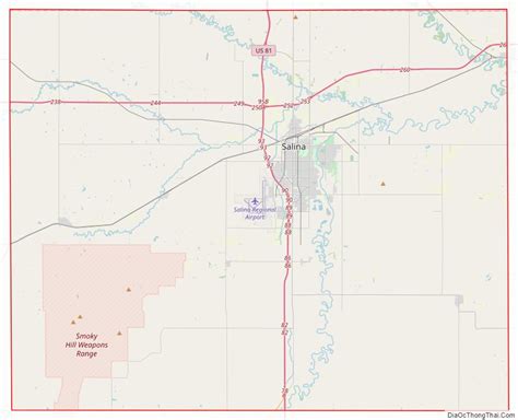 Map Of Saline County Kansas