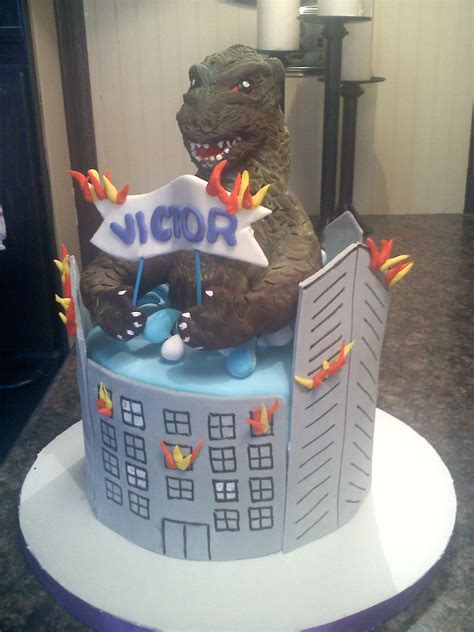 Prices start at $6.99 reaching around $16.99 for the largest speciality round cakes, making them very affordable. godzilla cake | Godzilla birthday, Godzilla party, Vegan ...
