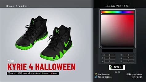 Nba 2k19 Shoe Creator Nike Kyrie 4 Halloween Youtube