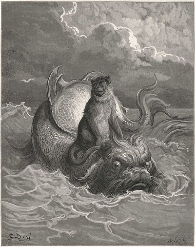 Gustave Doré Two Foul Beasts That Found No Refuge During The Deluge